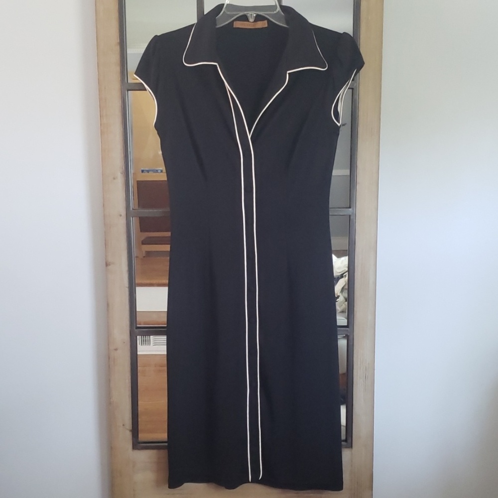 Arden B Black Professional Button Down Dress